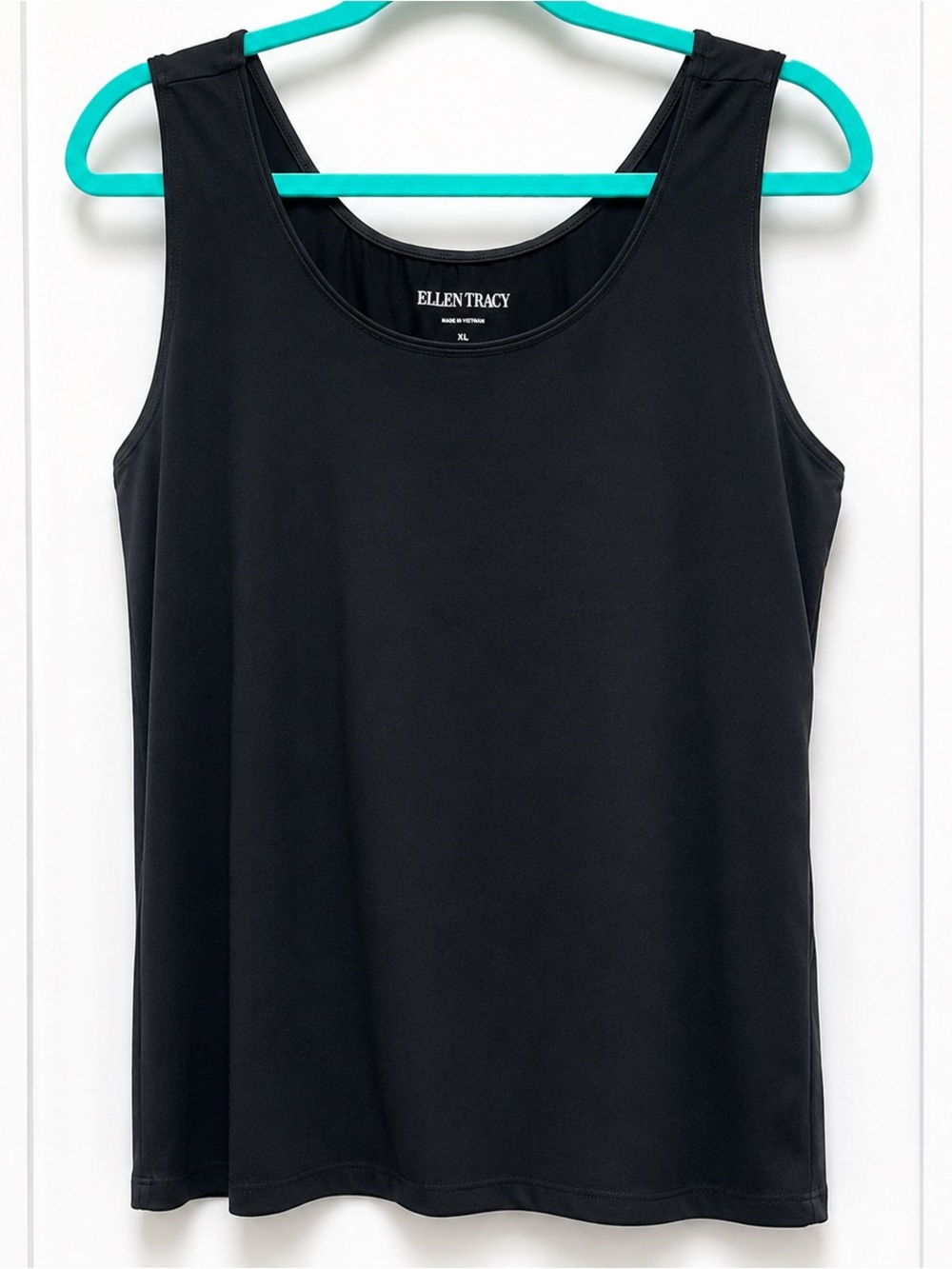 ☀️2/$20 Ellen Tracy Black Fitted Sleeveless Tank Top Cami Camisole